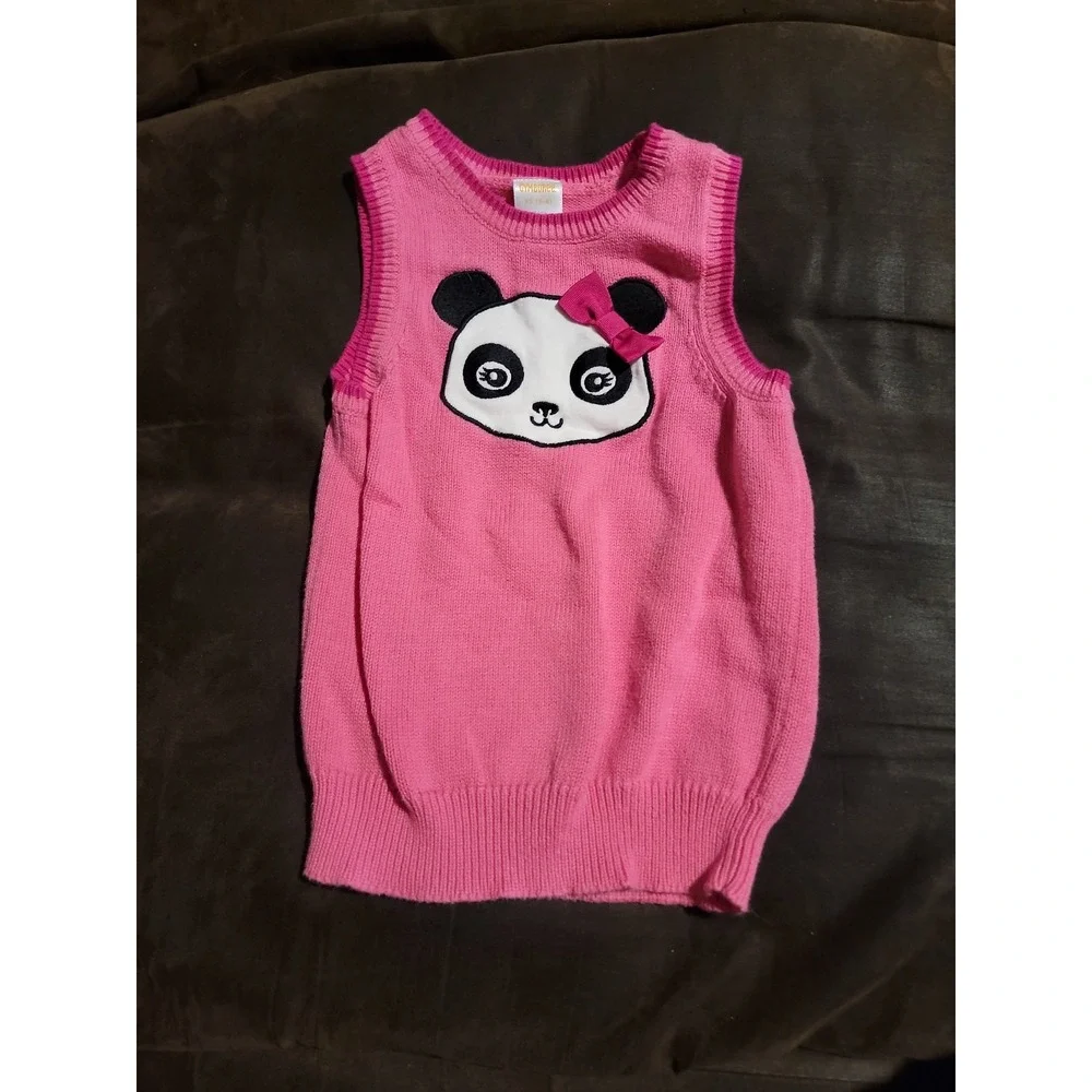 Gymboree panda academy sweater vest size‎ XS 3 4